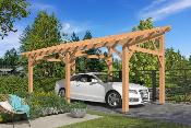 Carport Monopente 3,55 x 6,6 m en Douglas