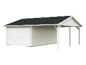 Garage Roger 19,0+16,2 m² avec double porte en bois | Bois Naturel non - traité 