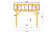 Carport monopente 3,25 x 3,5 m en Douglas