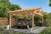 Carport double pentes 6,5 x 4,5 m en Douglas