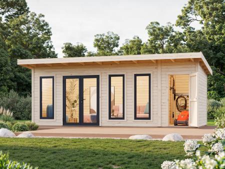 Studio de jardin Palmako Aurelia 19,2 m² bois naturel non traité