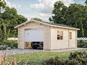 Garage bois Roger 19 m² avec porte sectionnelle – Palmako