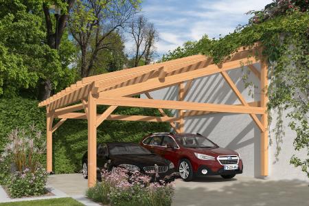 Carport monopente 6,25 x 5,5 m en Douglas