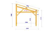 Carport Monopente 3,55 x 6,6 m en Douglas