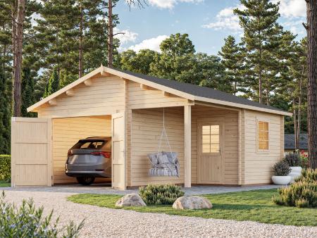 GARAGE PALMAKO ROGER 21.9 +5.2 M² 44mm AVEC DOUBLE PORTE EN BOIS