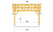 Carport double pentes 6,5 x 4,5 m en Douglas