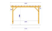 Pergola 2,9 x 3,9 m en Douglas