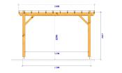 Pergola 3,9 x 3,9 m en Douglas