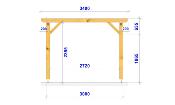 Pergola 3,4 x 4,4 m en Douglas