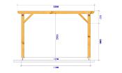 Pergola 3,9 x 3,9 m en Douglas